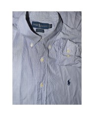 Ralph Lauren striped shirt long-sleeve blue size 15,5 34/35