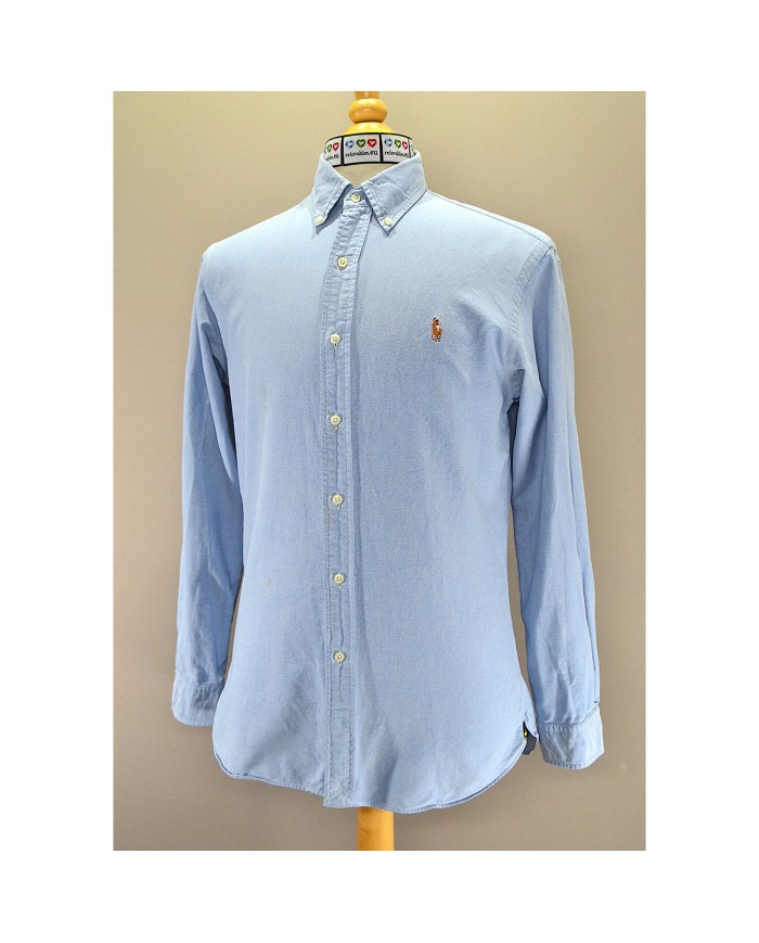 Ralph Lauren shirt long-sleeve blue M slim-fit
