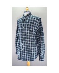 Ralph Lauren heavy striped shirt long-sleeve blue size 17 36/37