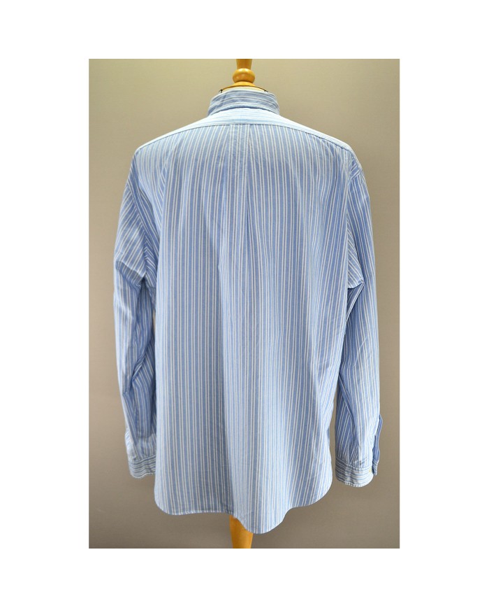 Ralph Lauren heavy striped shirt long-sleeve blue size 17 36/37