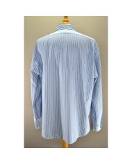Ralph Lauren heavy striped shirt long-sleeve blue size 17 36/37