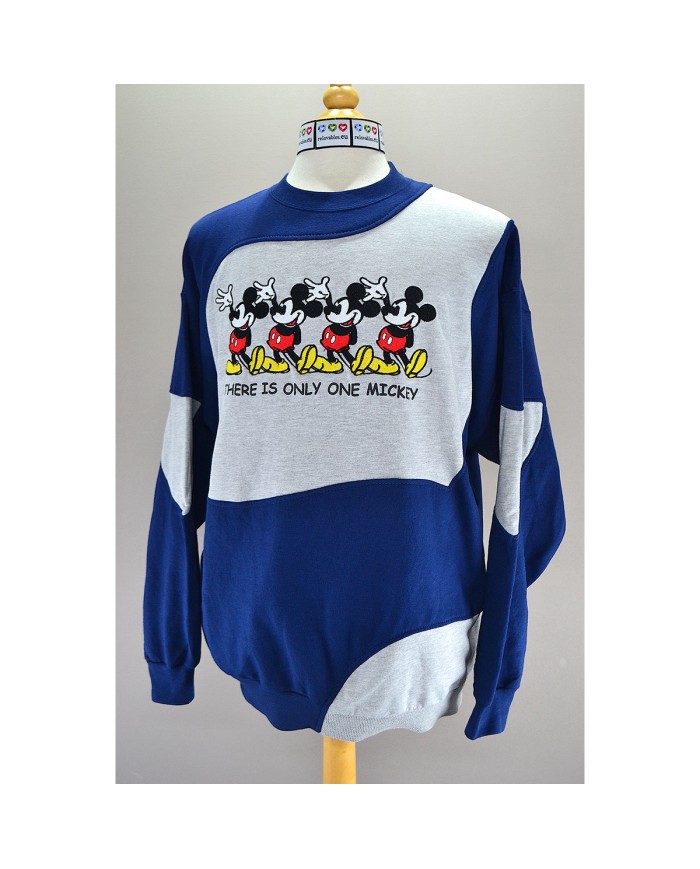 Disney reworked sweater gray blue XXL