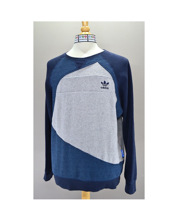 Adidas reworked sweater blue gray S