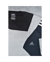 Adidas reworked sweater 3-striped black gray L