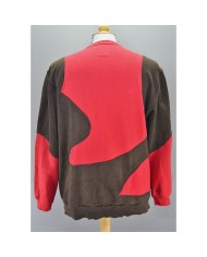 Levi's reworked sweater embroidered chest logo red brown M