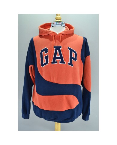 GAP reworked hoodie orange blue M