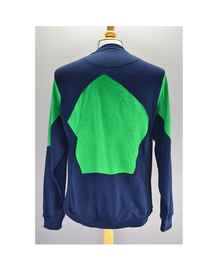 Adidas reworked sweater embroidered front logo blue green M