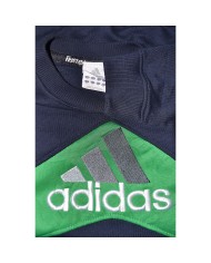 Adidas reworked sweater embroidered front logo blue green M
