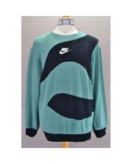 Adidas reworked sweater embroidered front logo blue green M