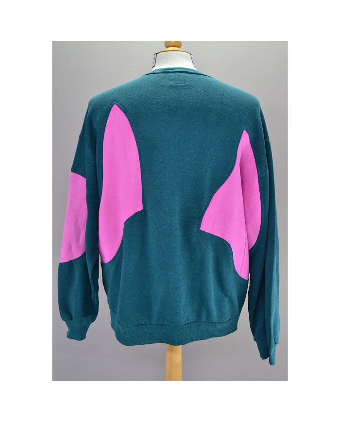 Nike reworked sweater green pink S