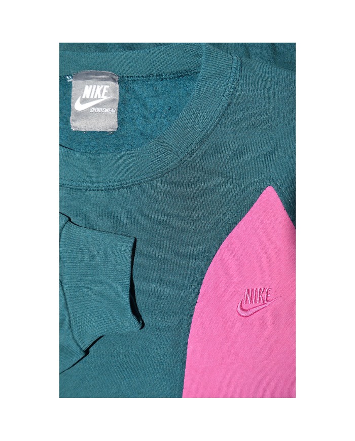 Nike reworked sweater green pink S