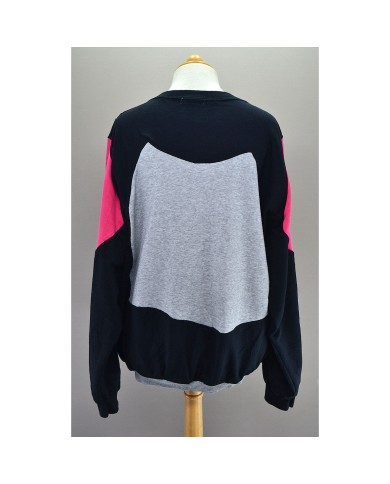 Adidas reworked sweater embroidered front logo gray black M