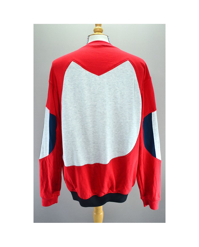 Champion reworked sweater embroidered front logo gray red XXL