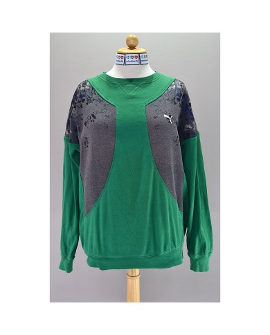 Puma reworked sweater green gray L