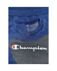Champion reworked sweater embroidered front logo blue gray M