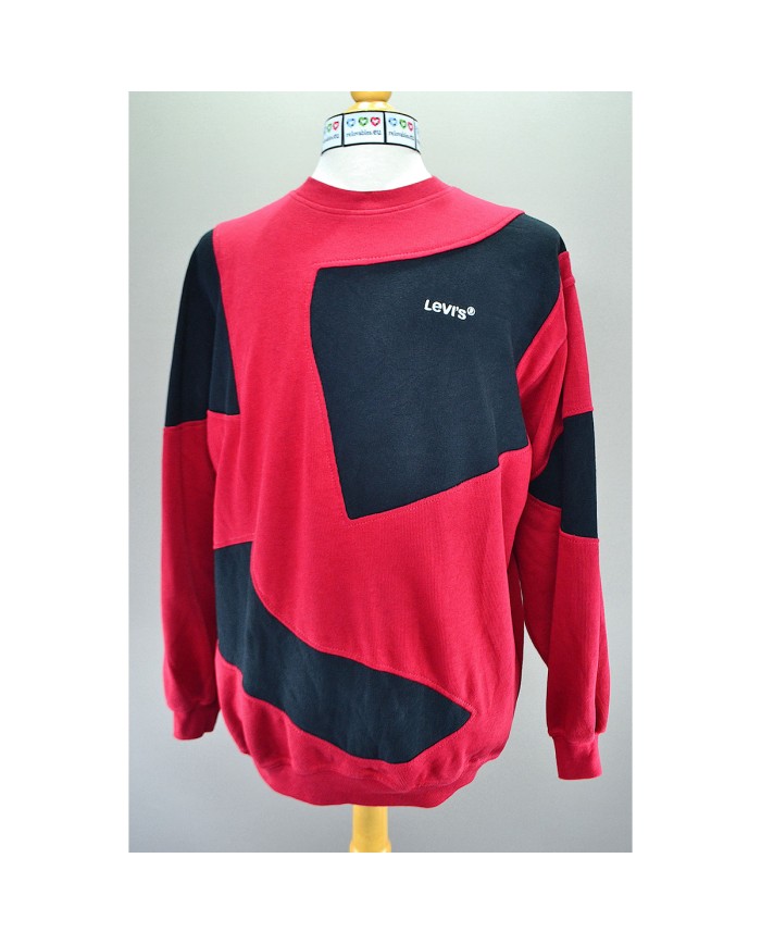 Levi's reworked sweater red black XXL