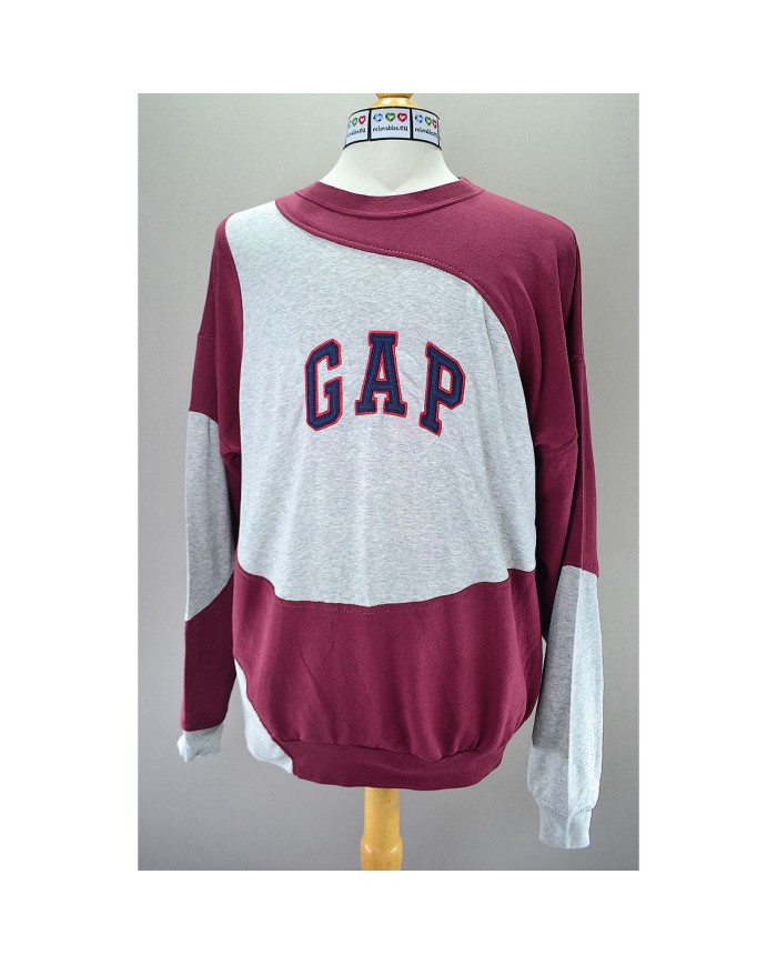GAP reworked sweater gray  red XXL