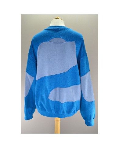Champion reworked sweater embroidered front logo blue S