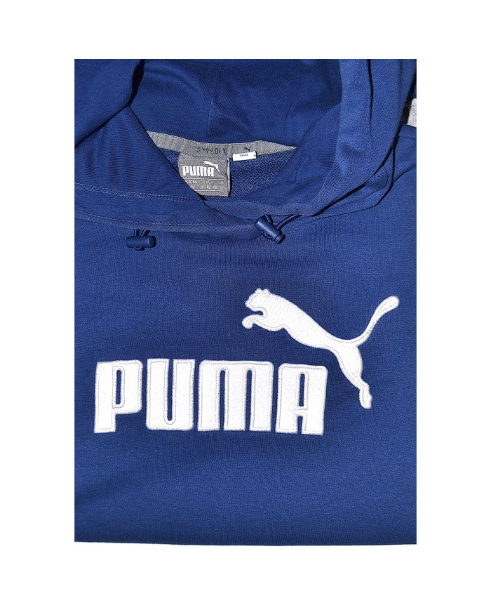Puma reworked hoodie embroidered front logo blue gray M