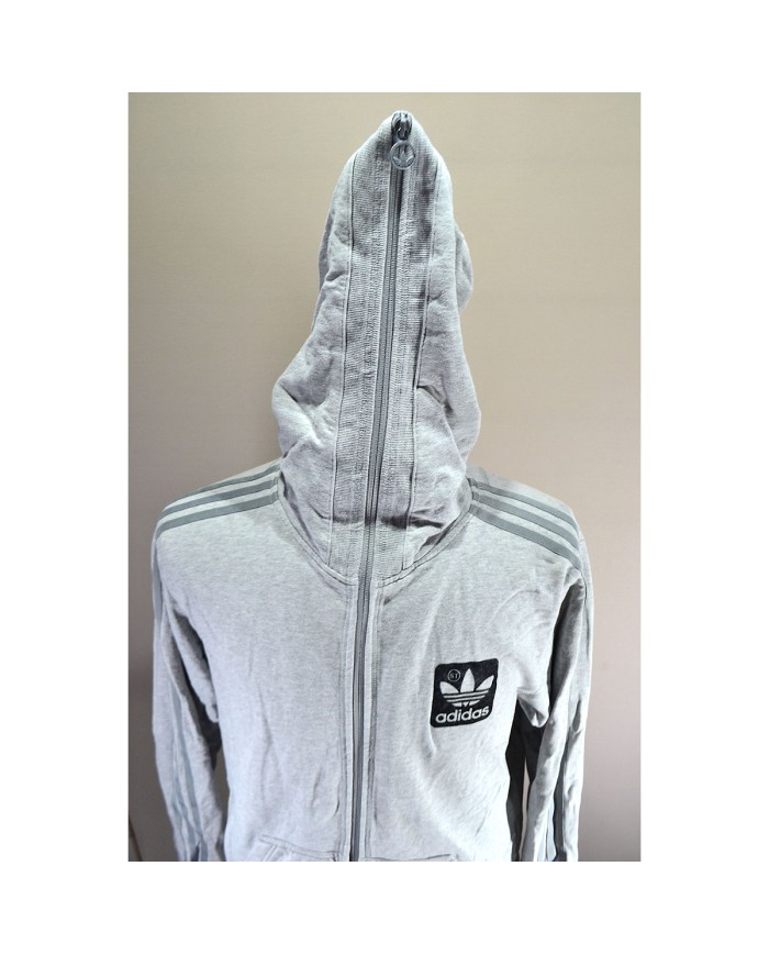 Adidas hoodie zipper gray L