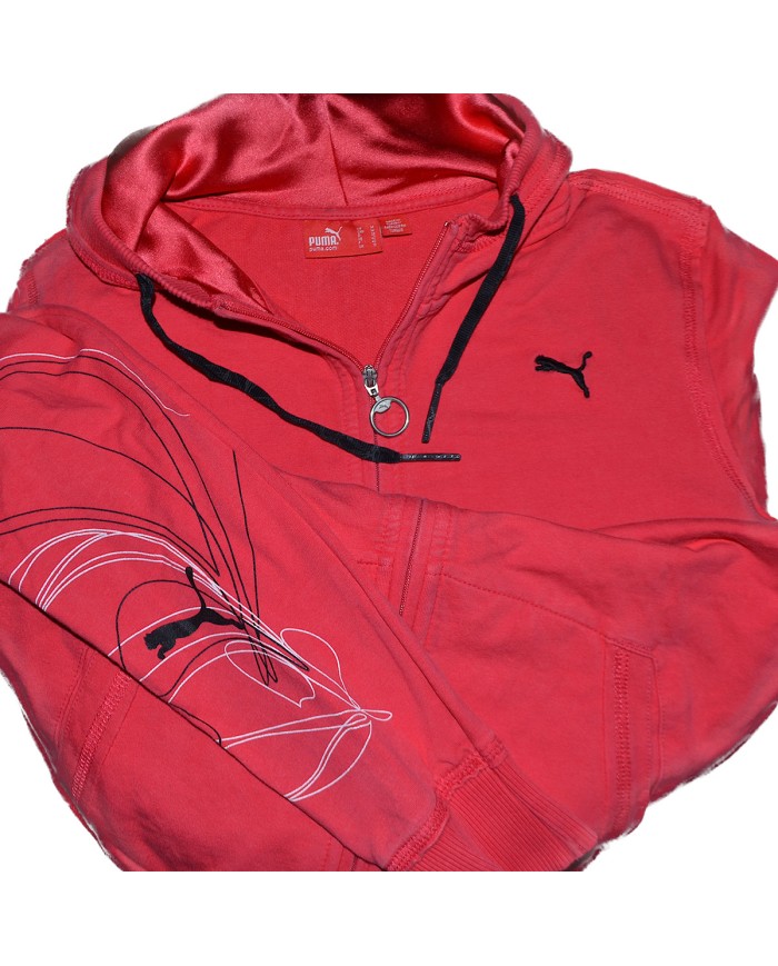 Puma hoodie zipper red M