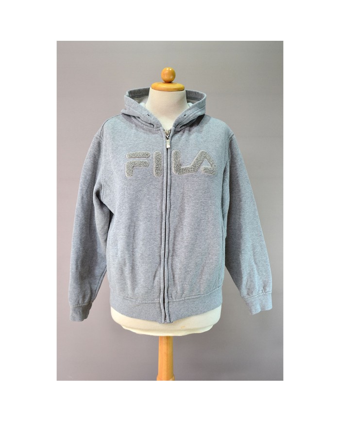 FILA hoodie zipper gray S