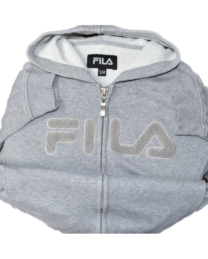 FILA hoodie zipper gray S