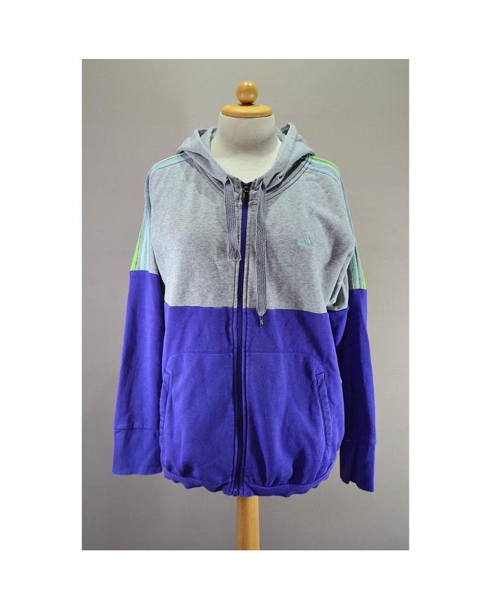 Adidas hoodie zipper gray M