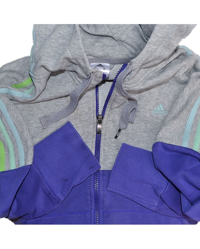 Adidas hoodie zipper gray M