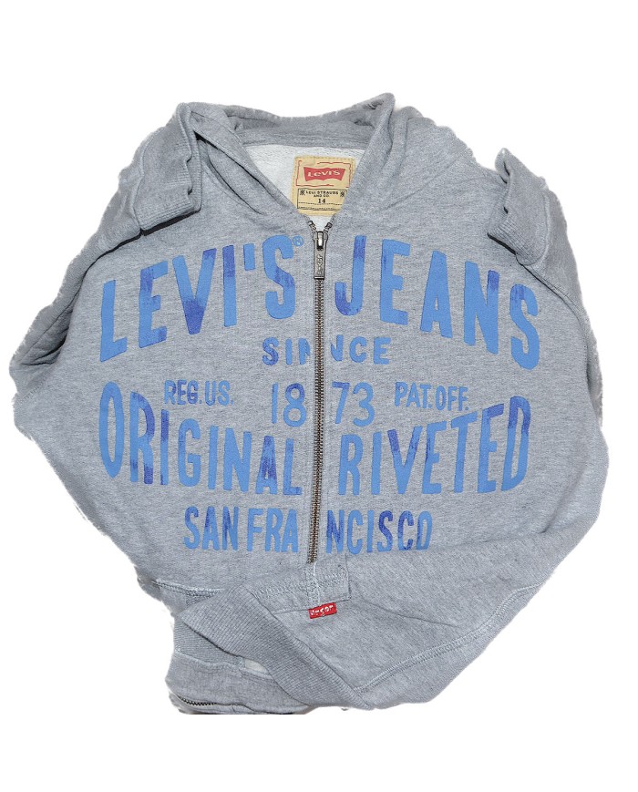 Levi's hoodie zipper gray L
