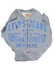 Levi's hoodie zipper gray L
