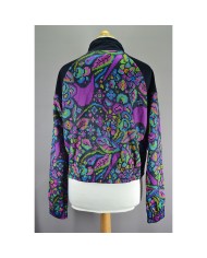 NIKE track-jacket crop-top black L