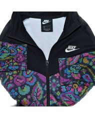 NIKE track-jacket crop-top black L
