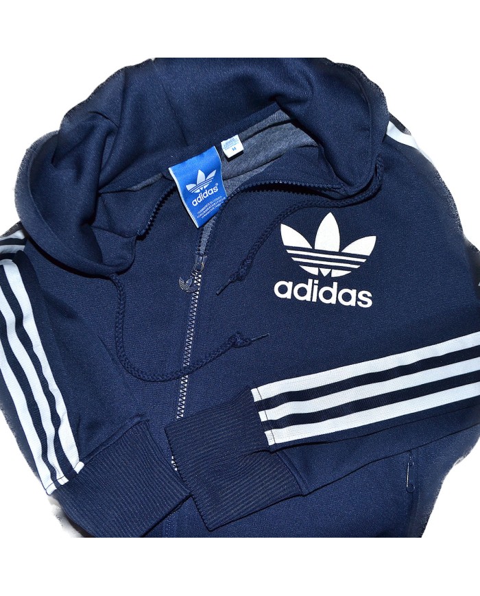 Adidas vest hoodie blue M