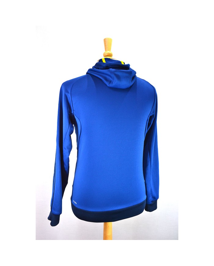 Adidas track-jacket hoodie climalite blue S