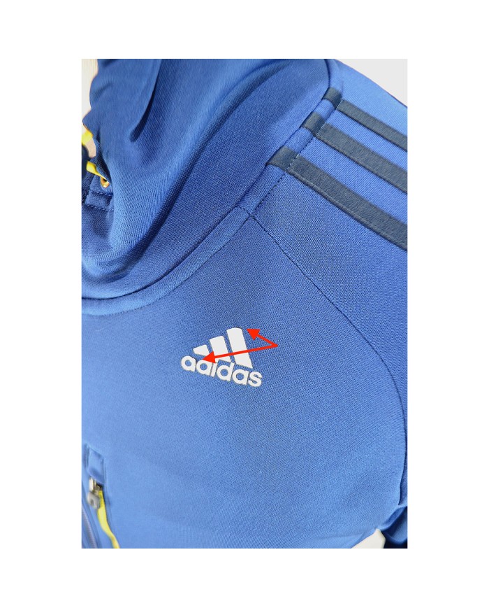 Adidas track-jacket hoodie climalite blue S