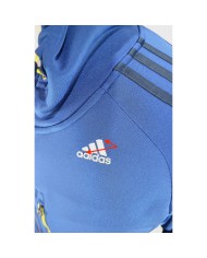 Adidas track-jacket hoodie climalite blue S