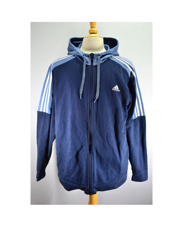 Adidas hoodie zipper blue XL