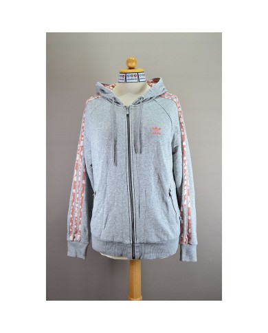 Adidas hoodie zipper gray L