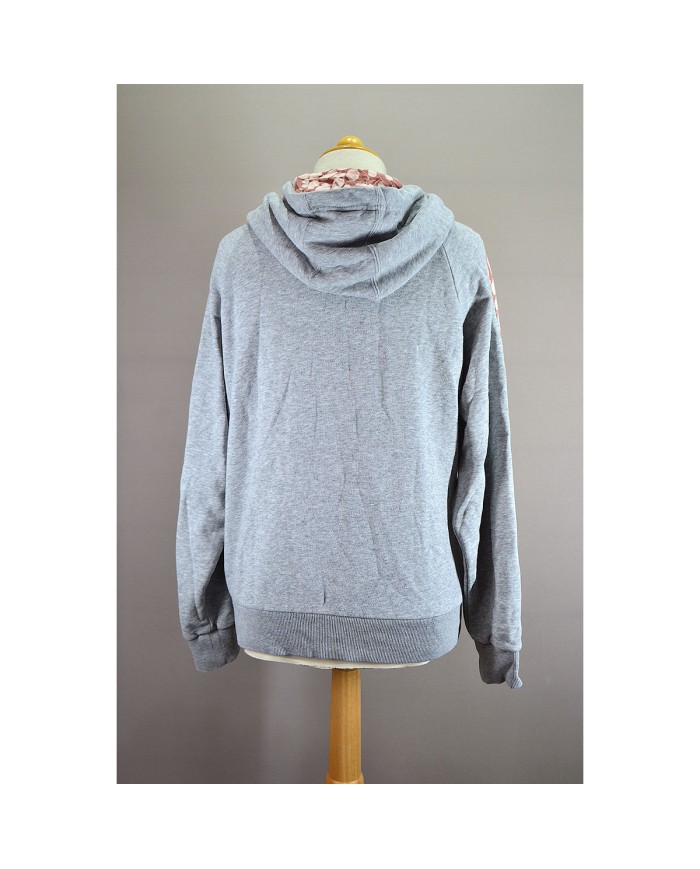 Adidas hoodie zipper gray L