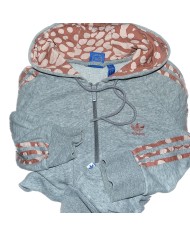 Adidas hoodie zipper gray L