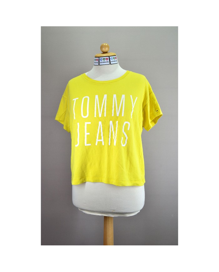 Tommy Hilfiger t-shirt crop-top yellow M