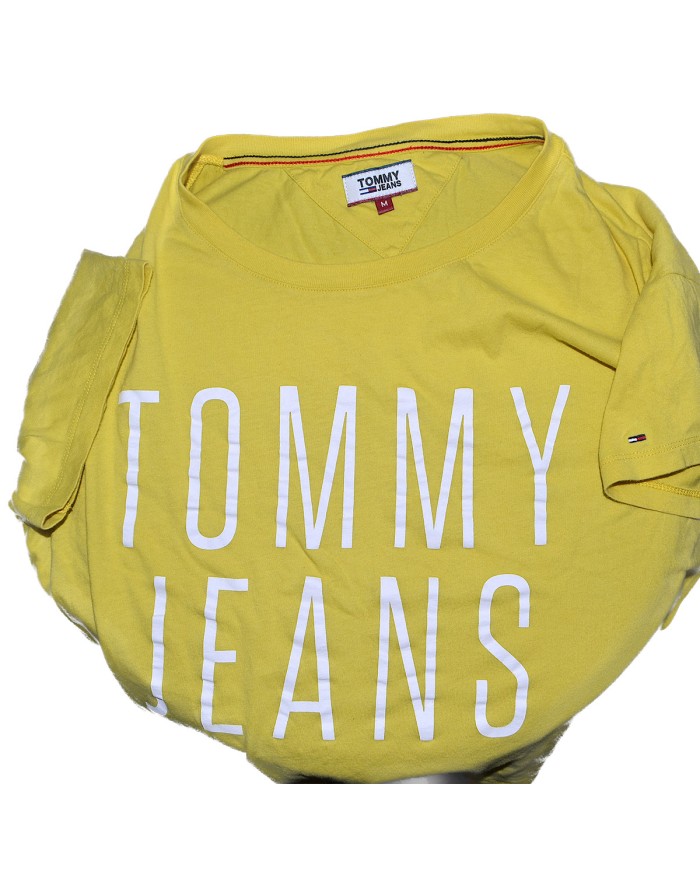 Tommy Hilfiger t-shirt crop-top yellow M