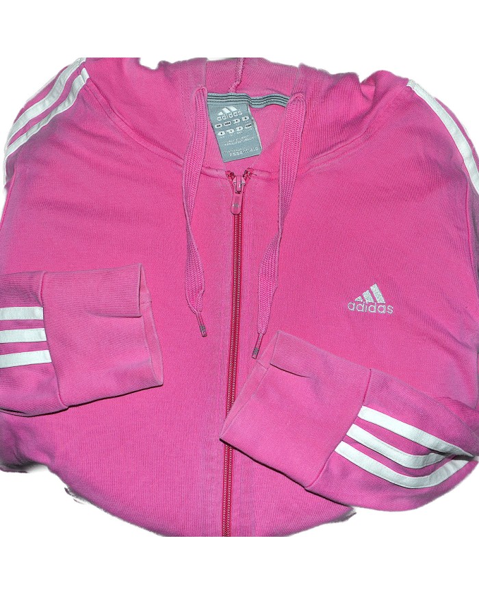 Adidas hoodie zipper pink L