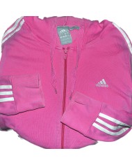 Adidas hoodie zipper pink L