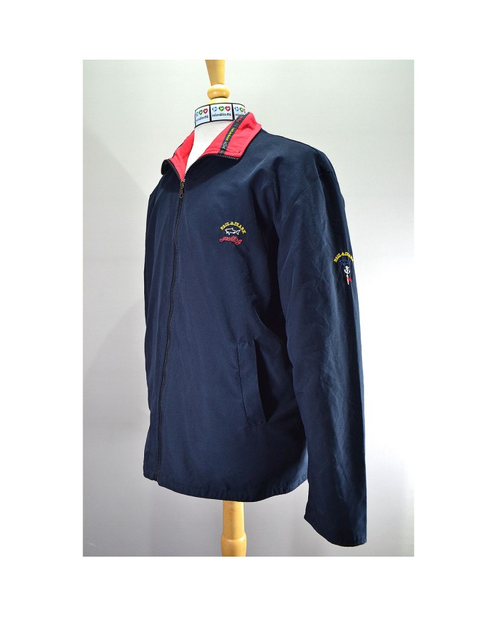 Paul & Shark dubble jacket black red XXL
