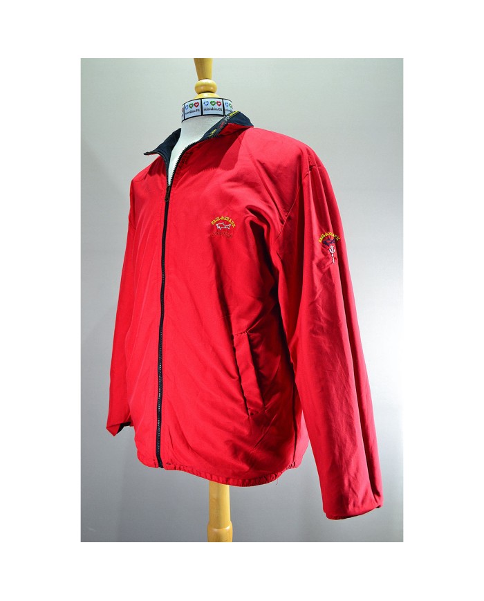 Paul & Shark dubble jacket black red XXL